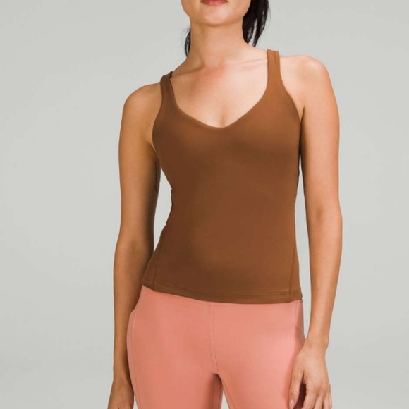 Lululemon Align Waist Length Tank Top Brown Nulu  NEW - Picture 1 of 5